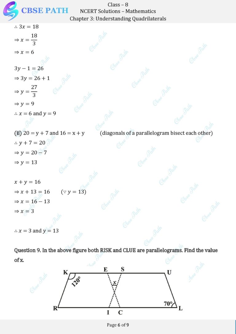 NCERT Solutions for Class 8 Maths Exercise 3.3 Understanding ...